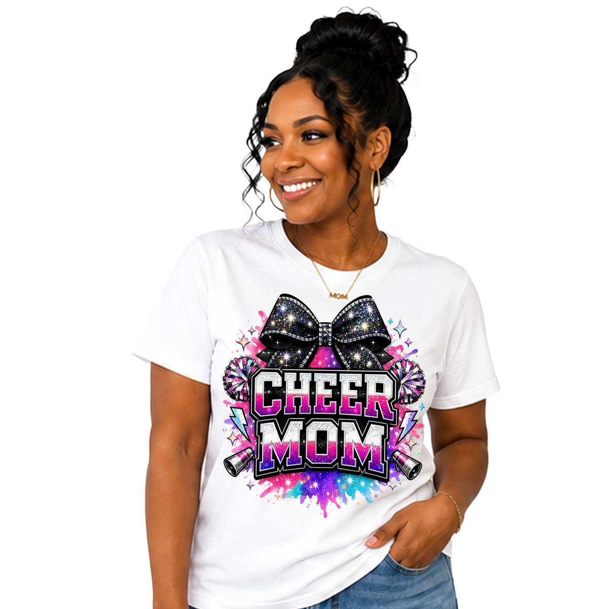 Sparkle & Spirit Cheer Mom Shirt