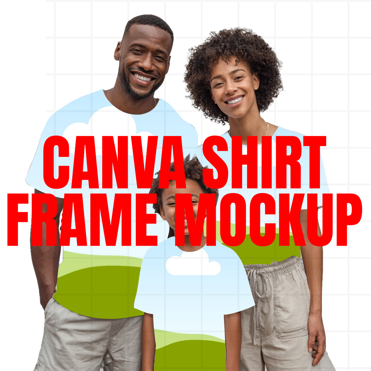Front All Over T-Shirt Canva Frame 26-02 | Sublimation & DTF Shirt Mockup | Front View Canva Template | Apparel Mockup for Designers (Copy)
