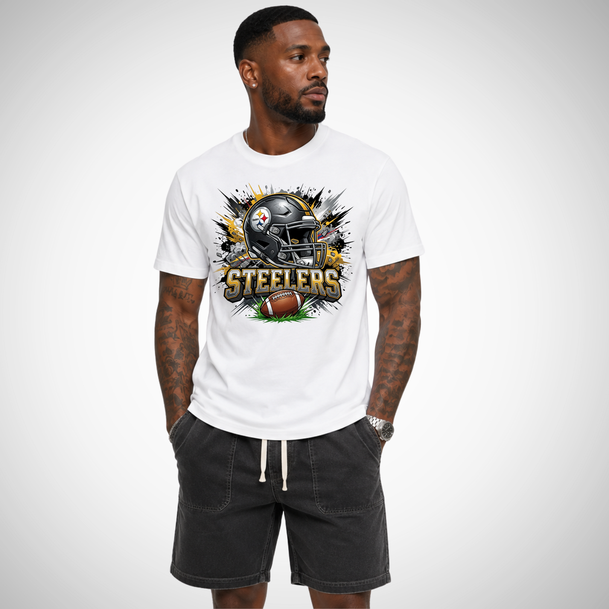 Pittz Black & Gold Blitz Field Mob Graphic Tee