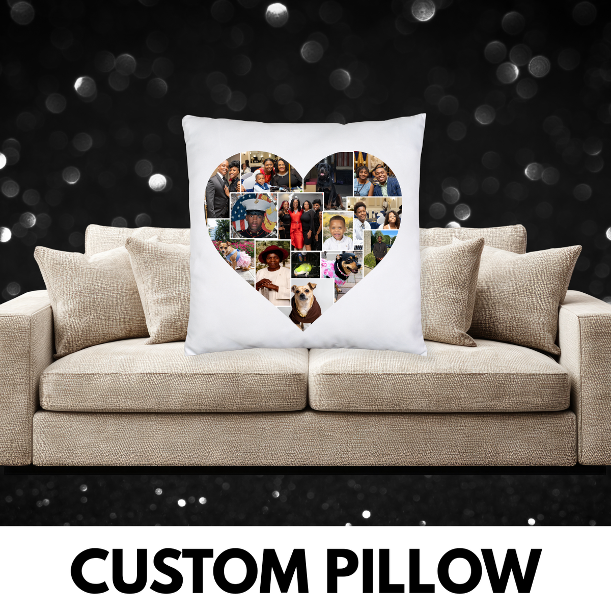 Personalized Mom Pillow | Custom Photo Pillow Gift for Mom, Grandma & Mother Figures
