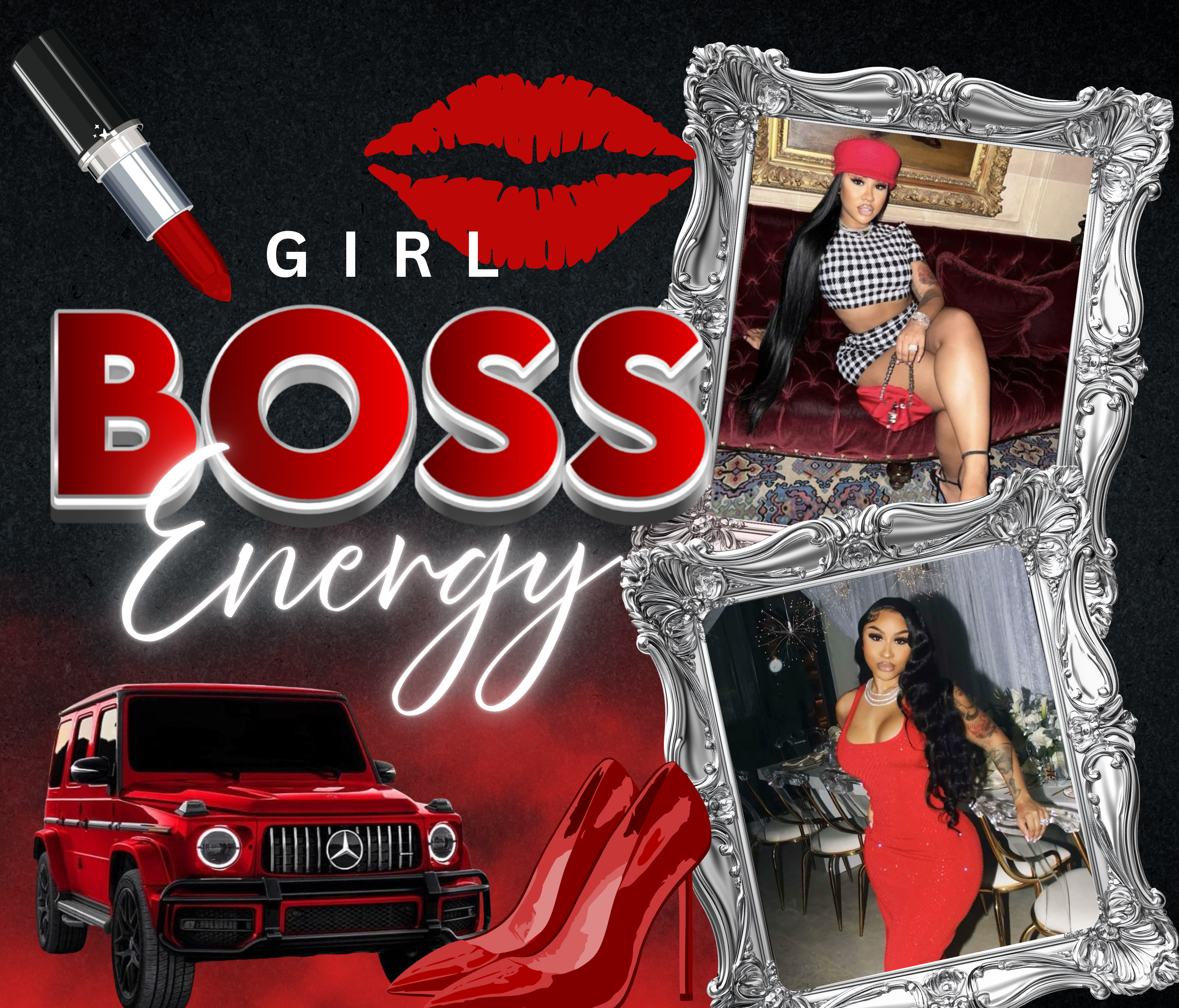 Girl Boss Energy Mouse Pad Template (Canva Editable)