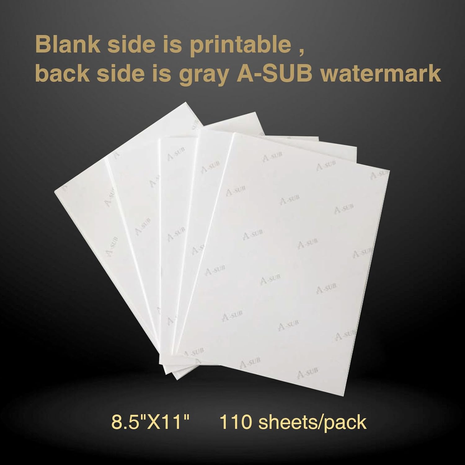 A-SUB Sublimation Paper 13X19 Inch 110 Sheets ONLY Compatible with Sublimation Printer and Sublimation Ink 125g