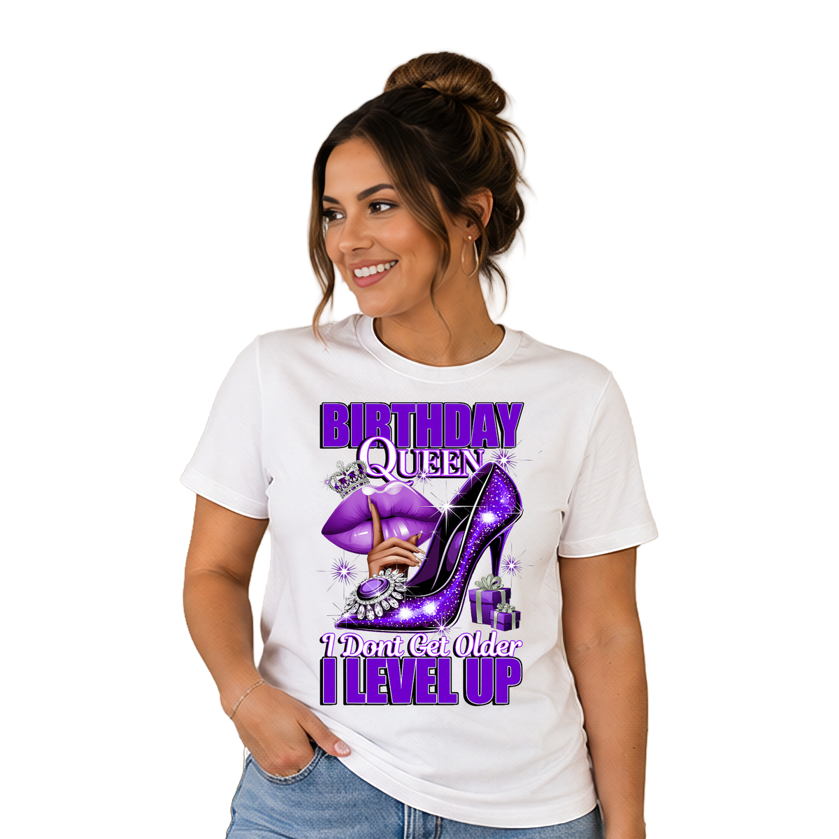 Birthday Queen I Don't Get Older I Level Up Purple Tee