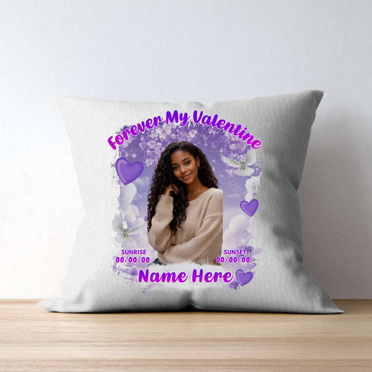 Forever My Valentine Memorial Pillow | Personalized Photo Pillow | Valentine Memorial Gift | Custom Keepsake Pillow