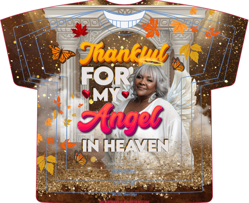 Thankful For My Angel in Heaven Memorial Shirt Template