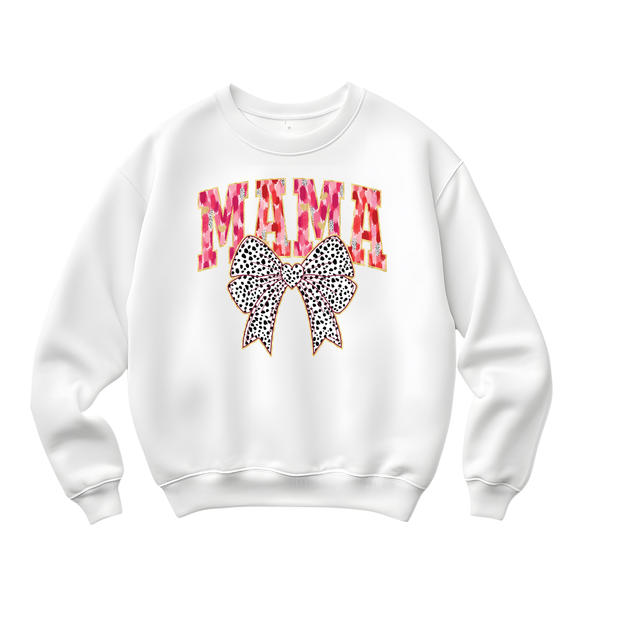 Mama Bow Sweatshirt, Cute Mama Valentine Shirt, Mom Valentine Outfit, Pink Bow Mom Sweatshirt