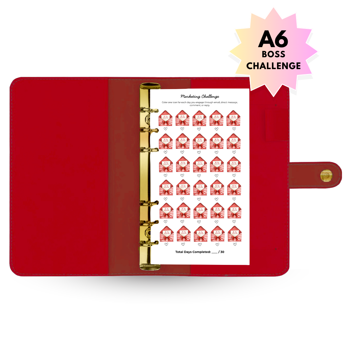 Marketing Boss – 30 Day Marketing Challenge | A6 Laminated
