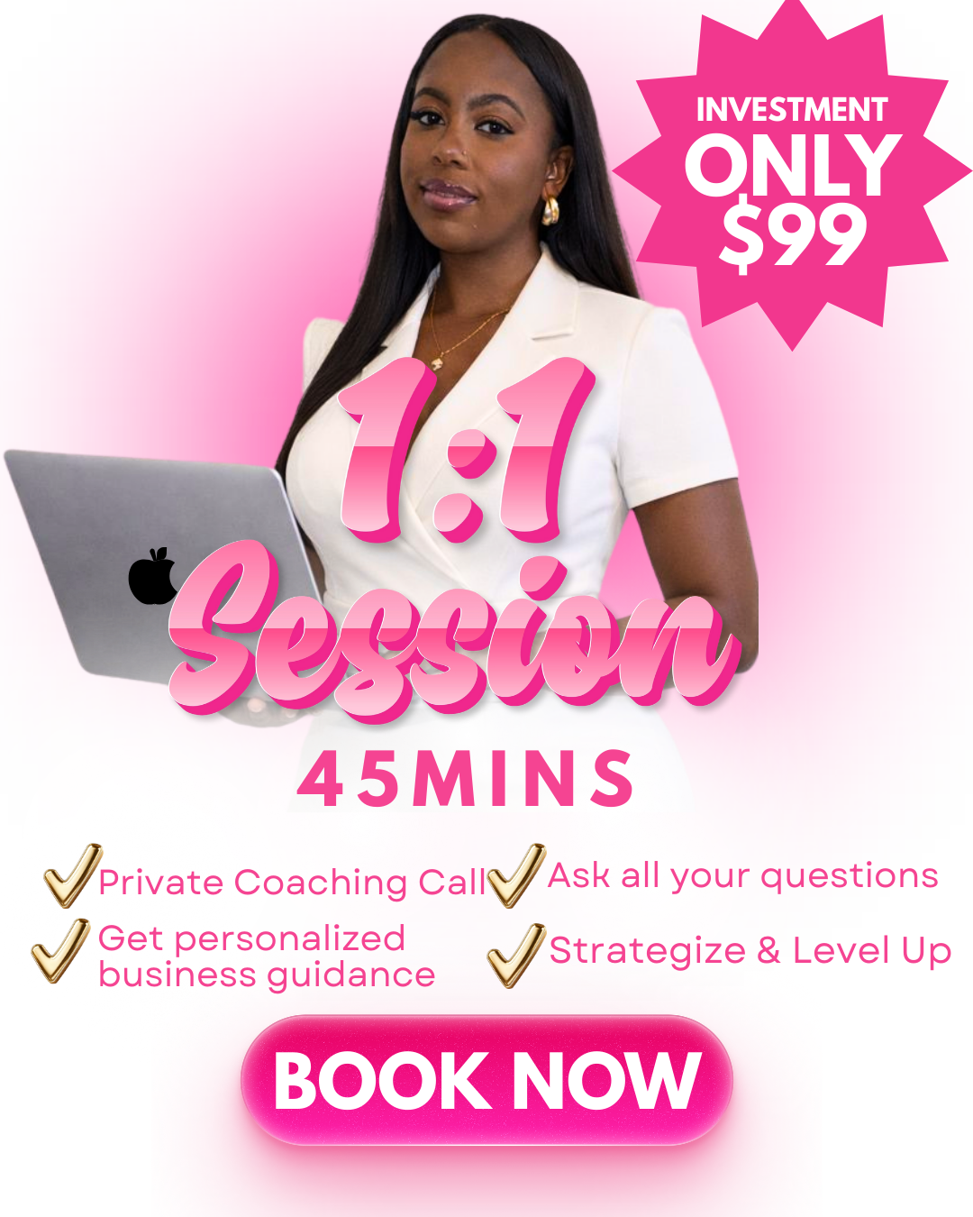 1:1 Business Coaching Session | 45 Minute Private Call | Personalized Strategy & Execution Support | Entrepreneur Coaching
