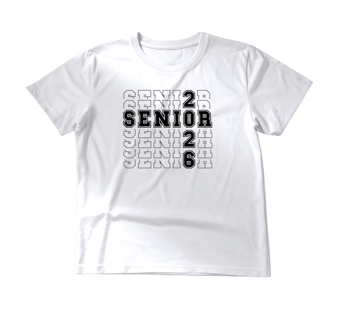 Class of 2026 Senior Tee | Stacked Typography Graduation Shirt | Unisex Cotton T-Shirt | DTG / DTF