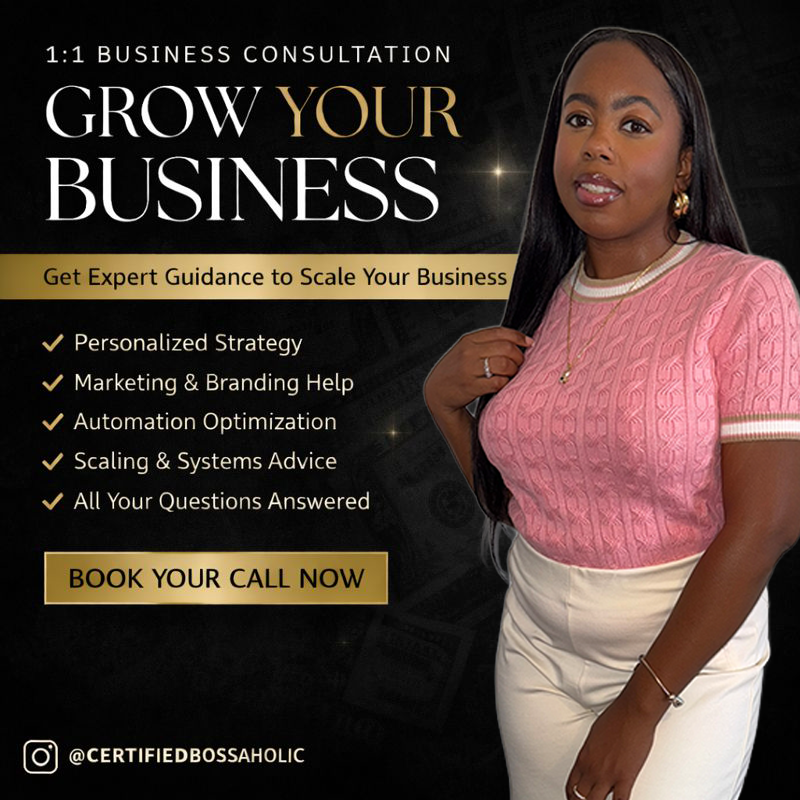 1:1 Business Consultation Call | Personalized Strategy, Branding & Automation Support