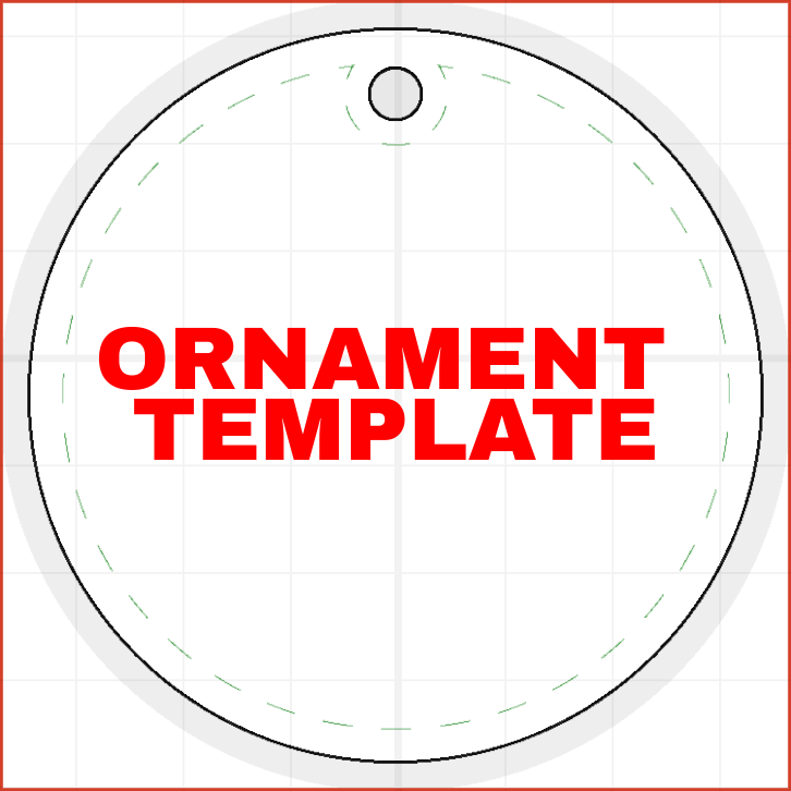 Ornament Template PNG for Canva & Photoshop | Round Ornament Design Template | Sublimation Mockup | Digital Download Craft Template
