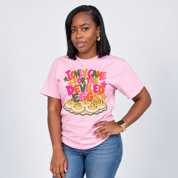 Only Came For The Deviled Eggs Shirt | Funny Thanksgiving Graphic Tee