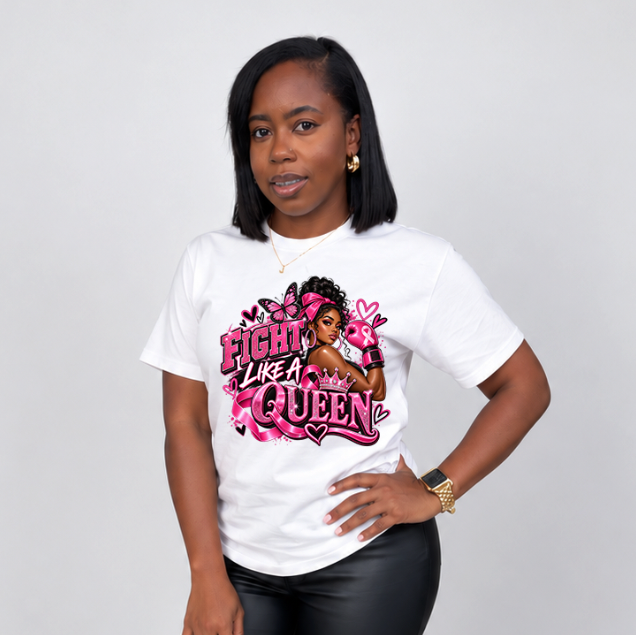 Fight Like A Queen Breast Cancer Tee