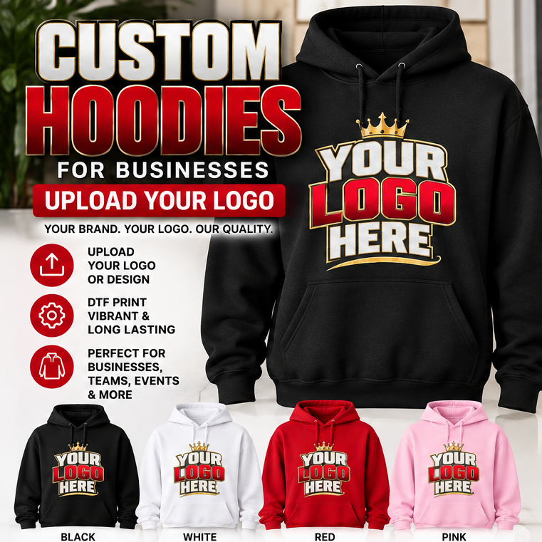 Custom Business Logo Hoodie | Upload Your Logo
