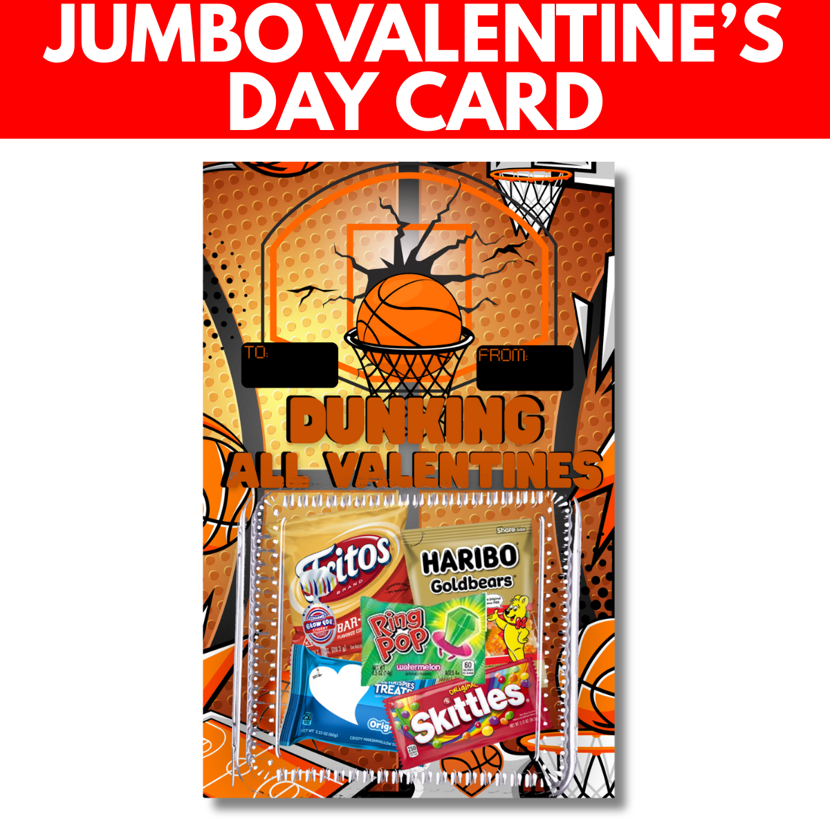 Jumbo Valentine’s Day Card | Oversized Valentine Card for Him or Her | Romantic Big Love Card | Cute Personalized Valentine Gift